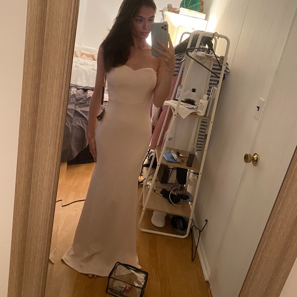 Strapless Sweetheart Neckline Dress Blush Pink - Picture 2 of 5